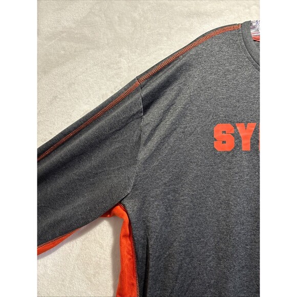Knights Apparel Syracuse Long Sleeve Performance Shirt Grey Orange Men's 2XL XXL - Picture 3 of 14